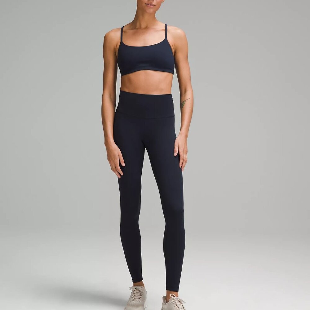 lululemon wunder train leggings, bright blue, size 6